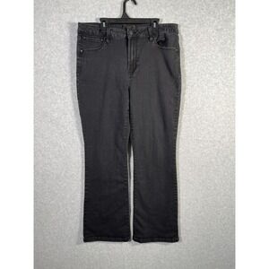 Rachel Roy Bootcut Jeans Womens 14/32 Black Denim Cotton Stretch Dark Wash